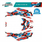 Preview: Geometric Blue-Red for Can-Am Maverick X3 2 Doors